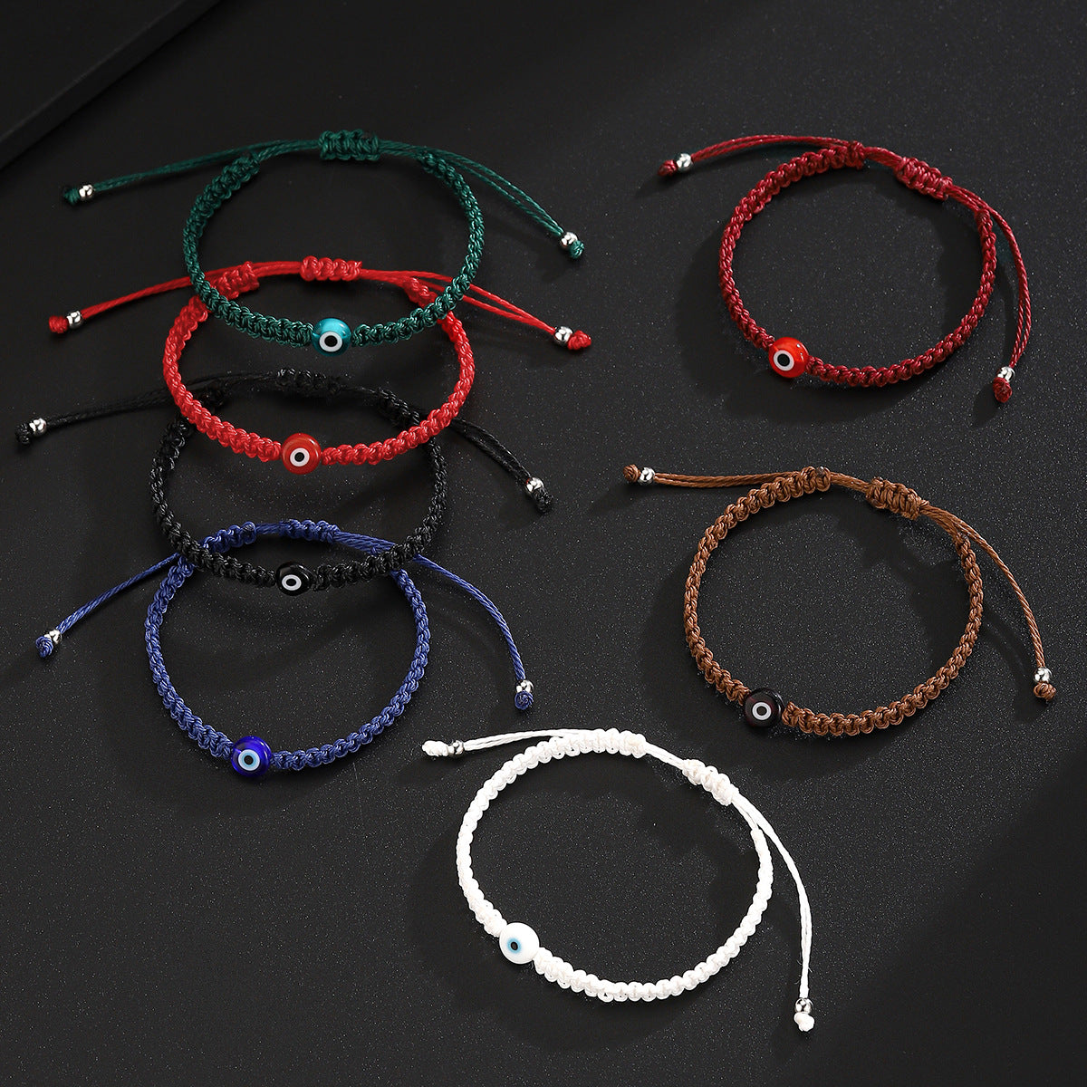 Wholesale Fashion Accessory Handmade Evil Eye Bracelet Adjustable Red Rope Unisex Glass Jewelry For Boutique Resale