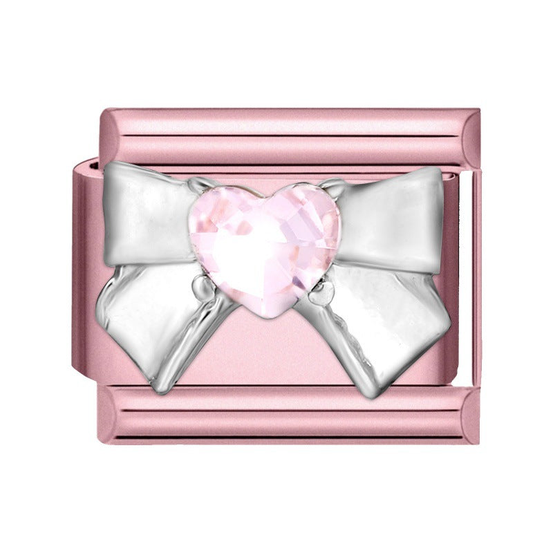 Wholesale  9mm Italian Charm Starter Bracelets DIY square Single Section Creative Stainless Steel Composable Bracelet
