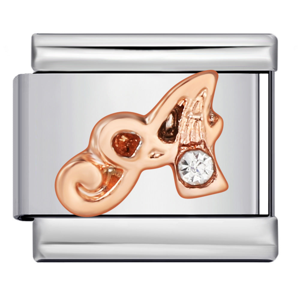 Pulsera de encanto italiano de 5 piezas al por mayor de 9 mm empalme de bricolaje lindo pulsera compuesta de acero inoxidable creativo