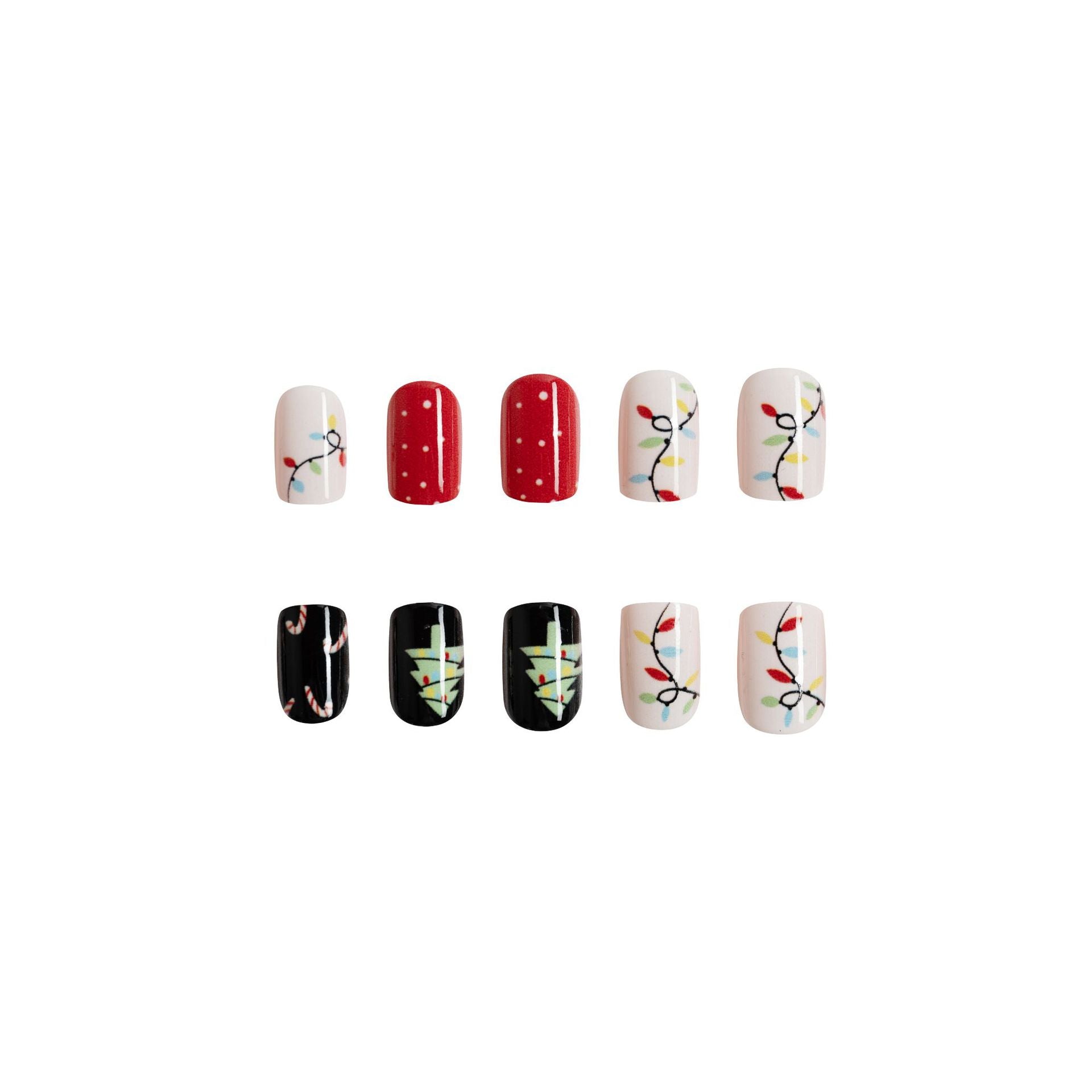 Wholesale 24 Pieces/box Christmas Press-on Nails Kits Nail Stickers ACC-NS-GuaiXL097
