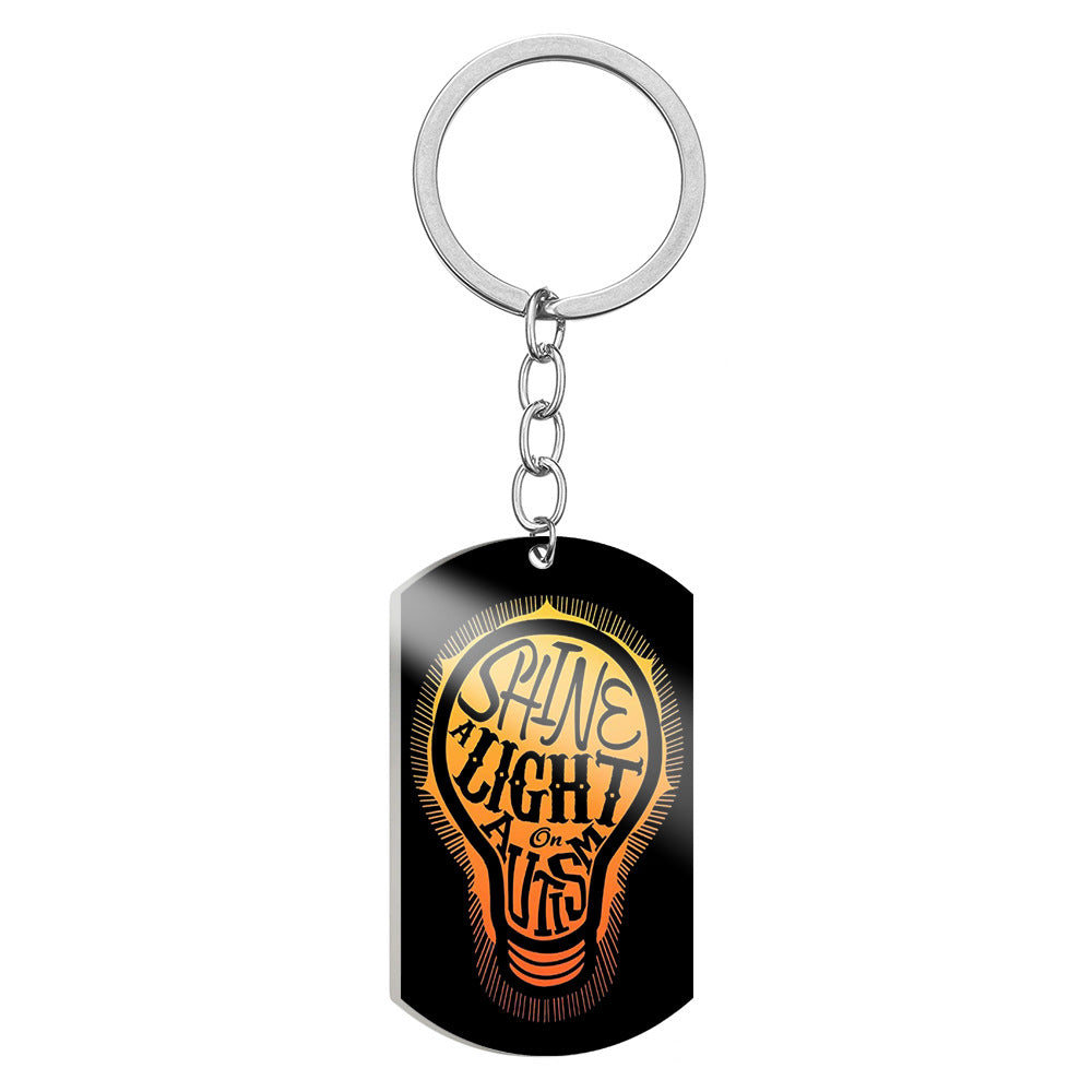 Wholesale Stainless Steel Keychain for Autistic Children ACC-KC-HuanYu005
