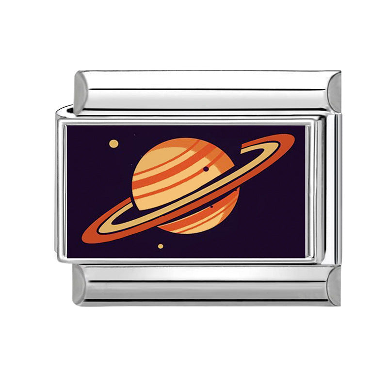 Wholesale 9mm Italian Charm Starter Bracelets DIY square Single Section Creative Stainless Steel Composable Bracelet