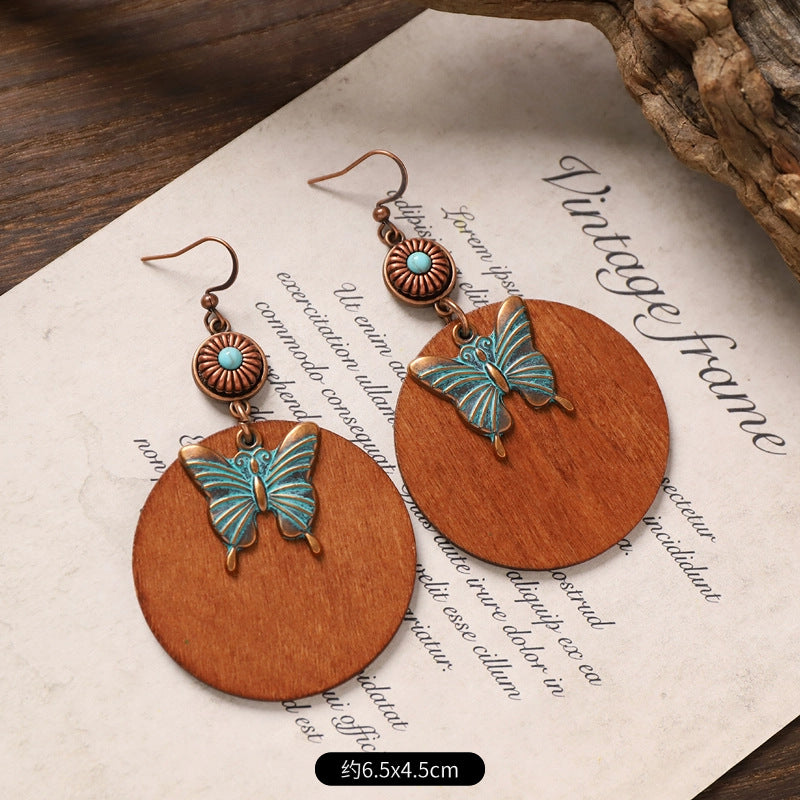 Wholesale Alloy Butterfly Bohemian Earrings Long Tassel Drop Earrings Fashion Accessory for Women Party Wear