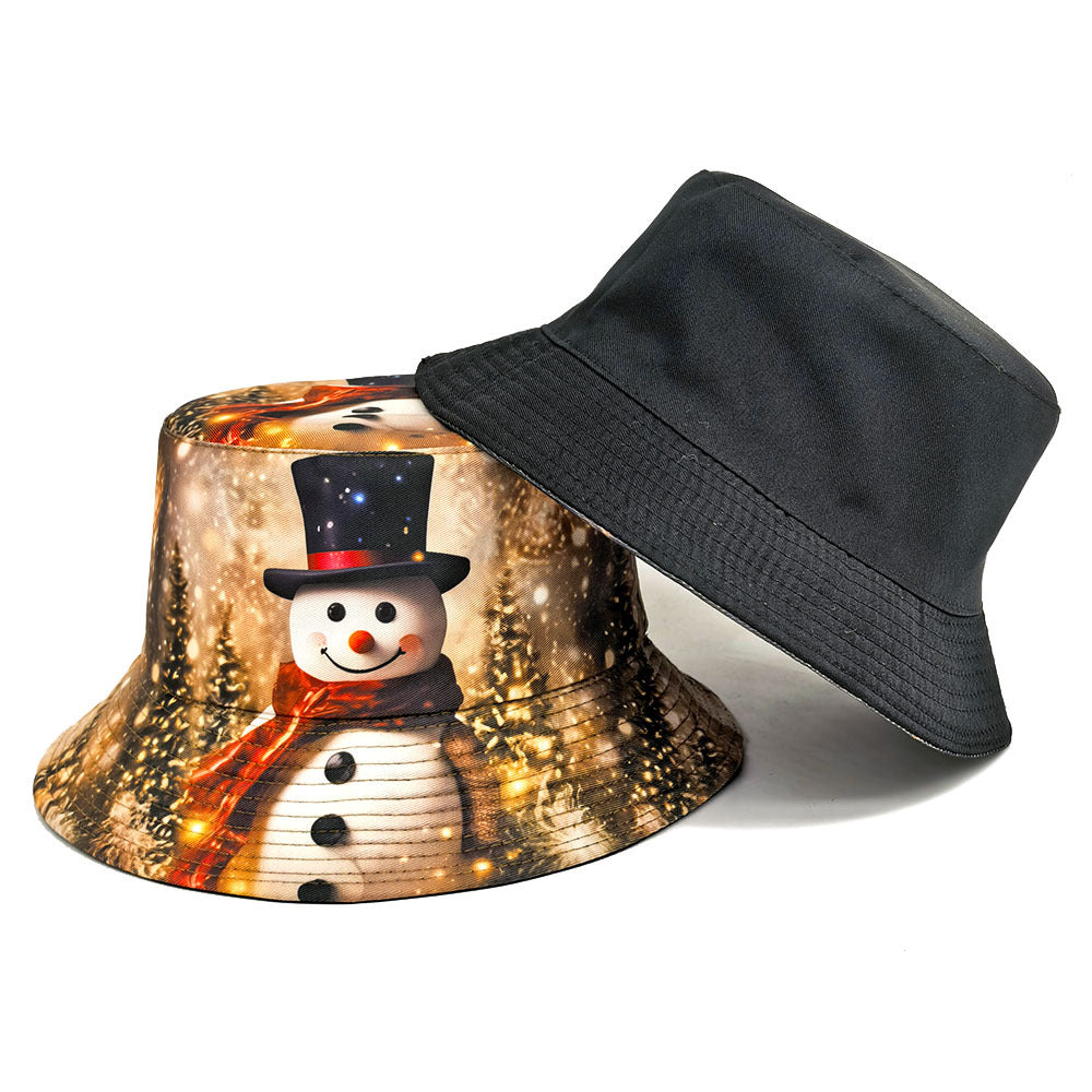 Wholesale Christmas snowman pattern bucket hat