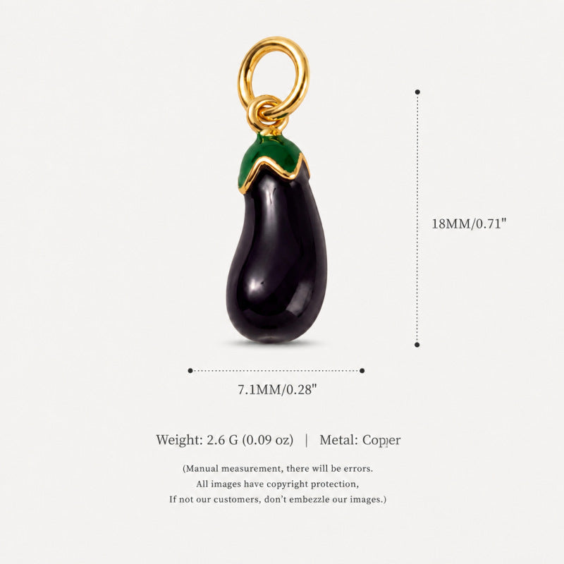 Wholesale Eco Friendly Copper Food Shaped Charms Stylish Fruit Vegetable Pendant For DIY Earrings Bag Charm Keychain Resale