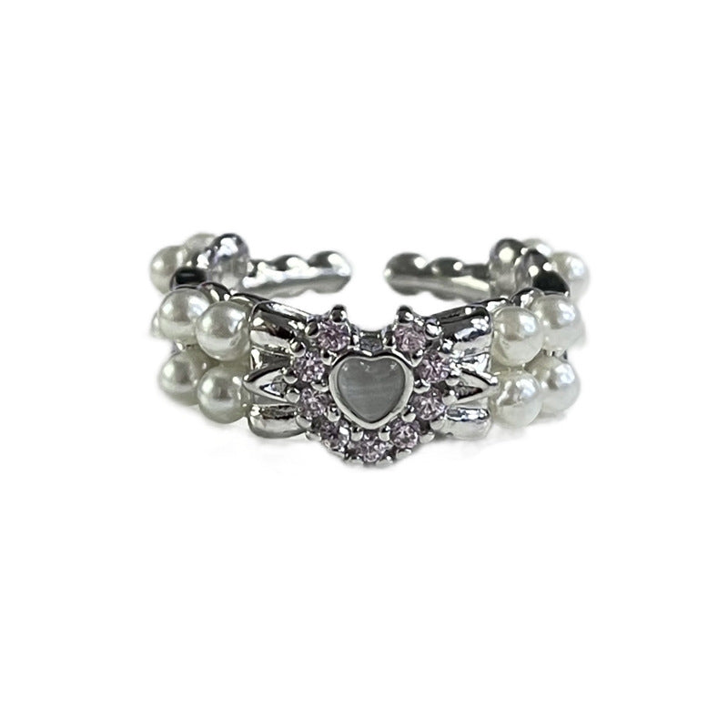 Wholesale Irregular star simple Opal fashion Open ring