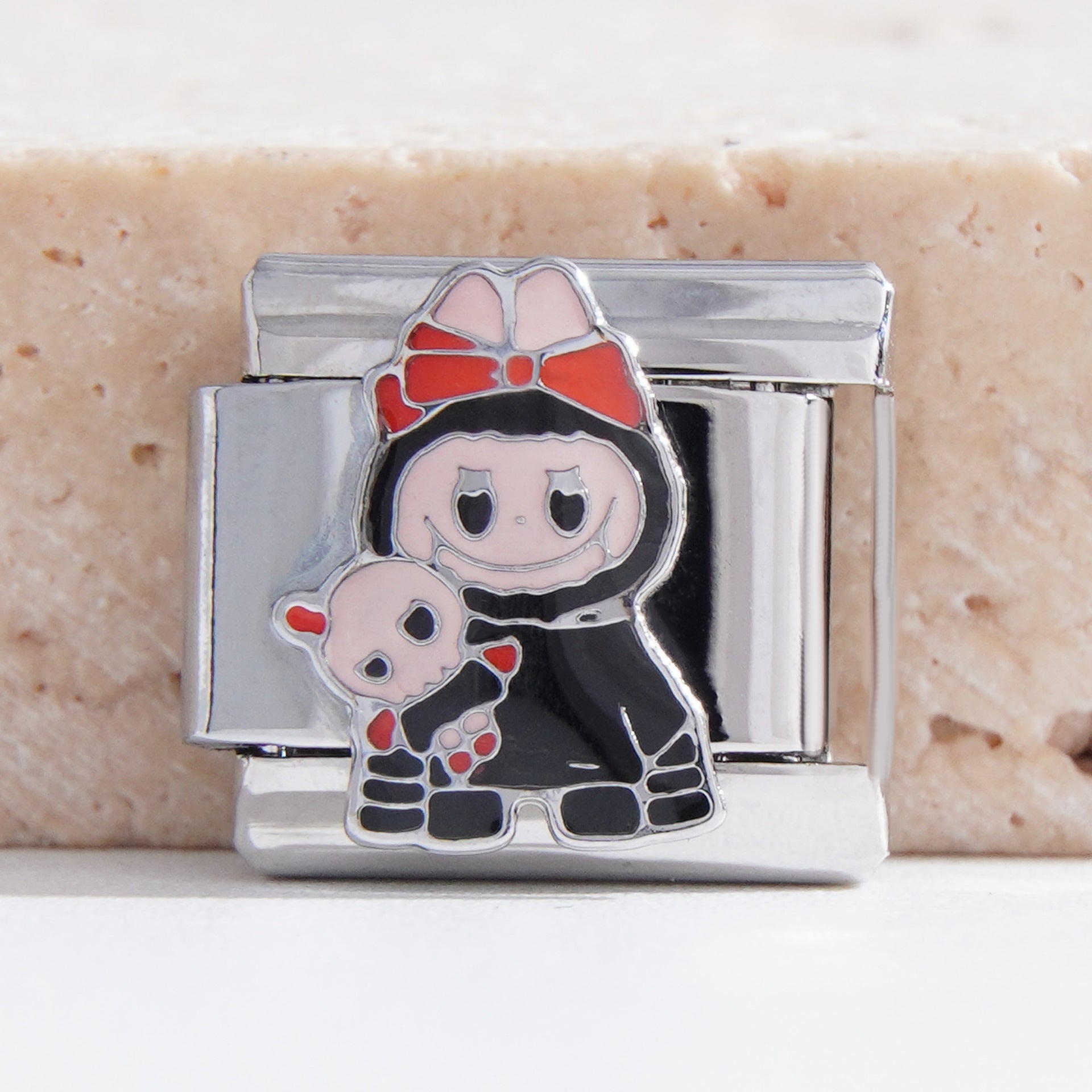 Wholesale Italian Charm Bracelet 9mm DIY Splicing Cute Cartoon Stainless Steel Composable Bracelet