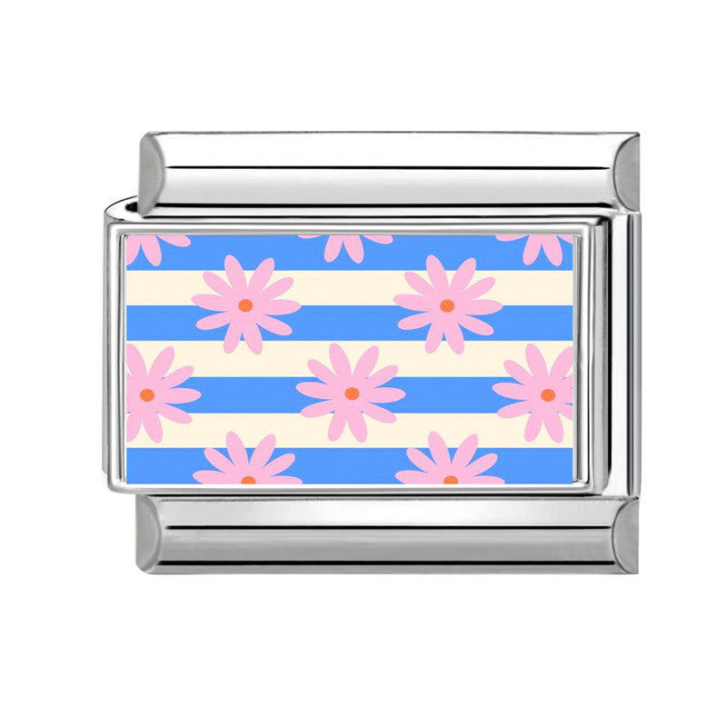 Wholesale 9mm Italian Charm Starter Bracelets DIY Flower Series Stainless Steel Composable Bracelet