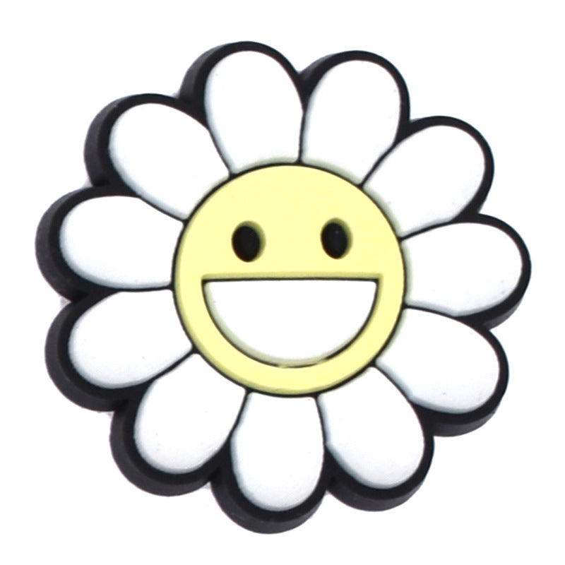 Wholesale  100pcs Random Rainbow Flowers Shoes Accessories Shoes Charms