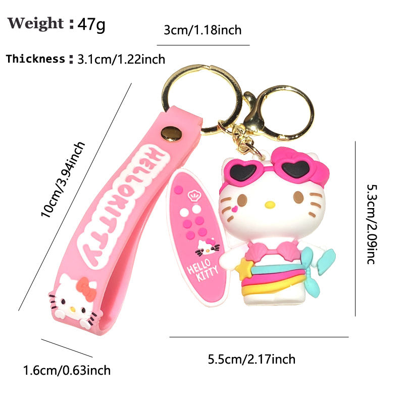 Wholesale Cute Cartoon  Cat Pendant Keychain,  Stylish Bag Charm,  Boutique Resale Gift