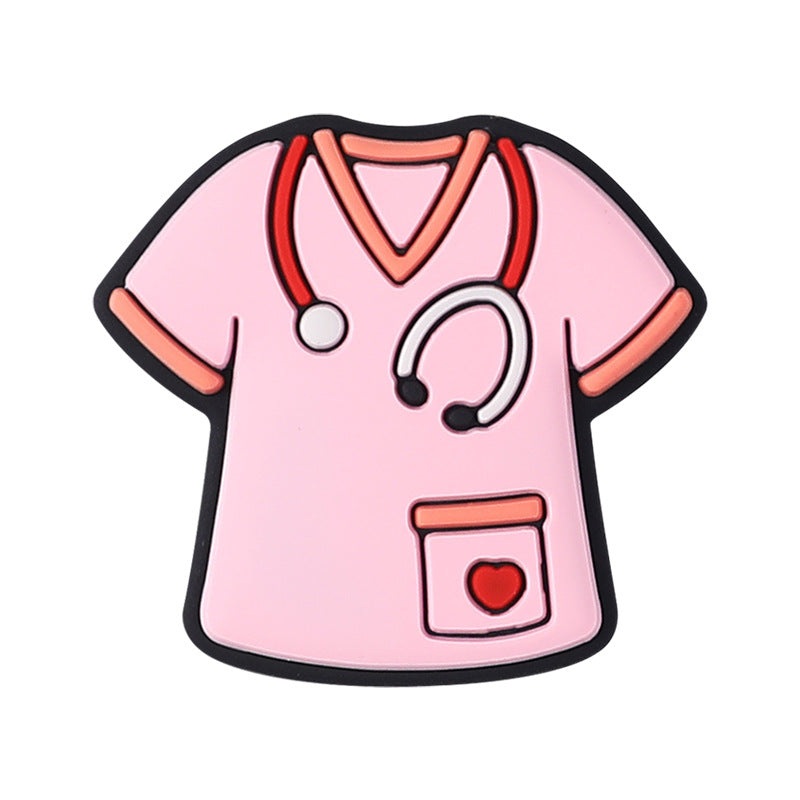 Wholesale 20pcs Cartoon Nurse Silicone Beads Focal Beads DIY Beaded Pen Accessories ACC-BDS-RongFa030