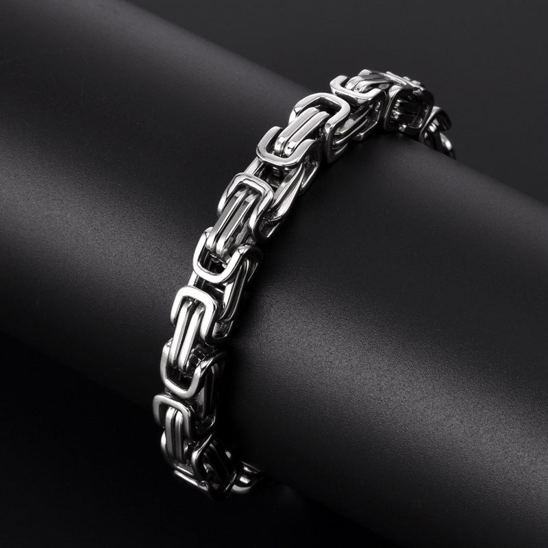 Bracciale multistrato a catena quadrata in acciaio al titanio all'ingrosso