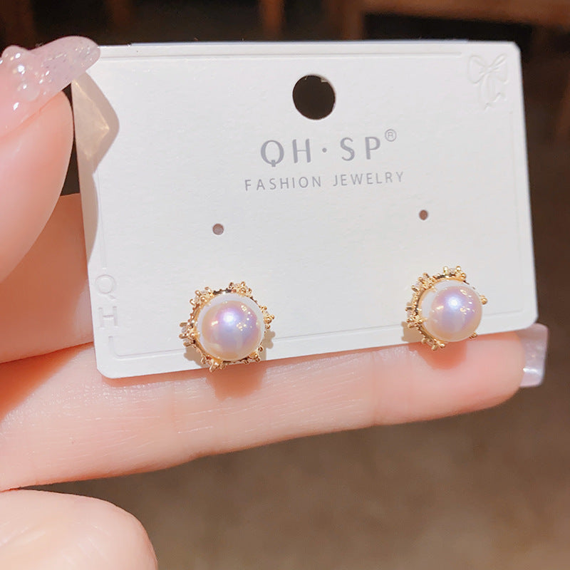 Wholesale  Retro Mapei Pearl Zircon Earrings