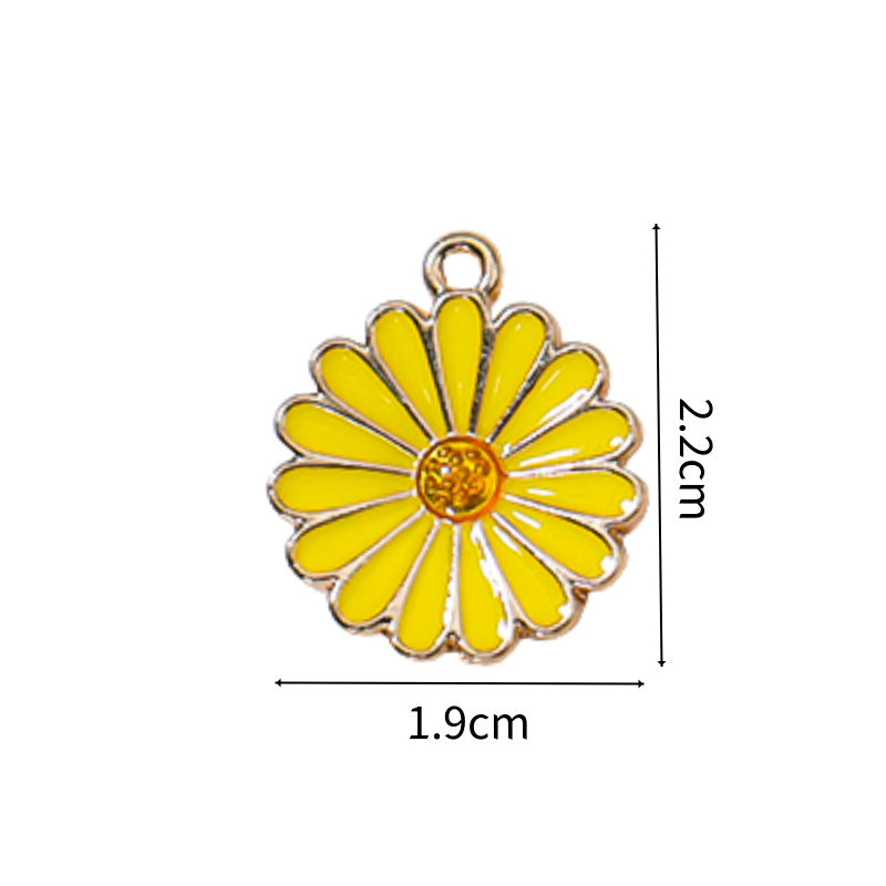 Wholesale 10pcs/pack  Alloy Oil Dripping Cartoon Bee Animal DIY Earrings Keychain Pendant Jewelry Accessories Bag Pendant