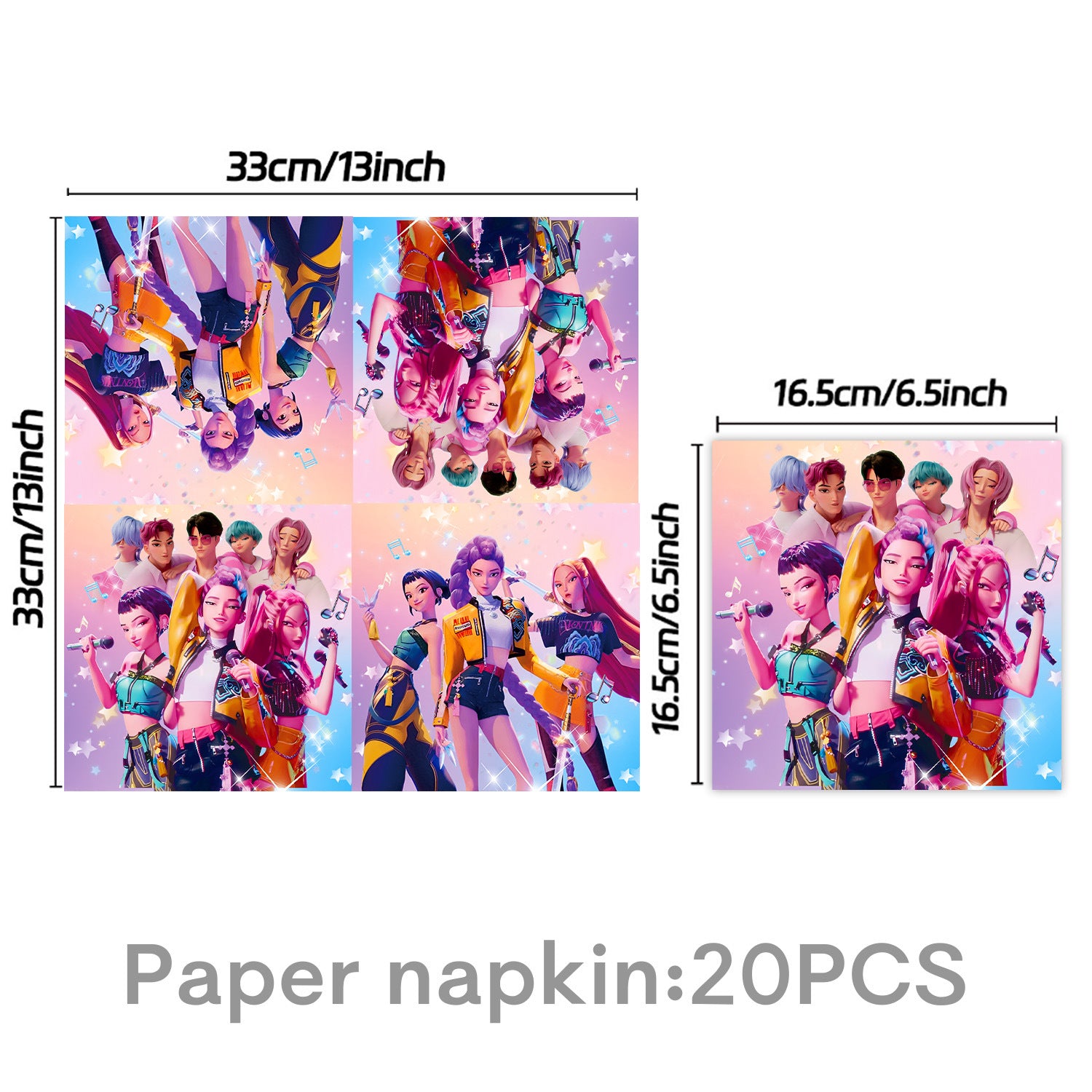 Wholesale KPOP  birthday party decoration tableware supplies atmosphere layout five-piece set kpop