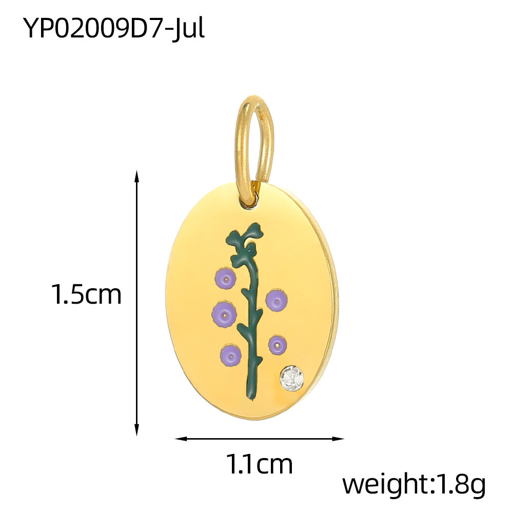 Wholesale Petal stainless steel DIY pendant