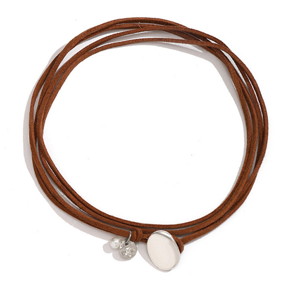 Wholesale  Double-layer Winding Necklace Clavicle Chain