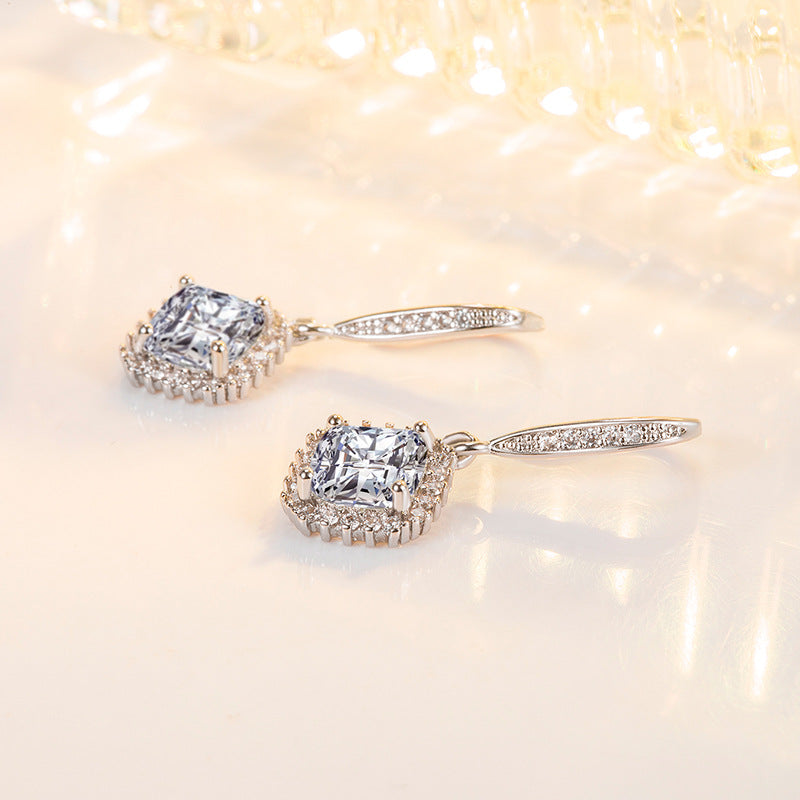 Wholesale Square Zirconia Earrings
