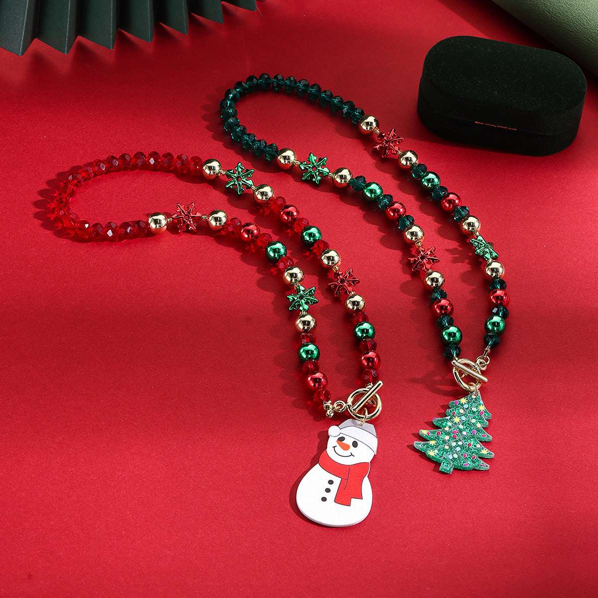 Wholesale Christmas Braided Colorful Cord Adjustable Necklace