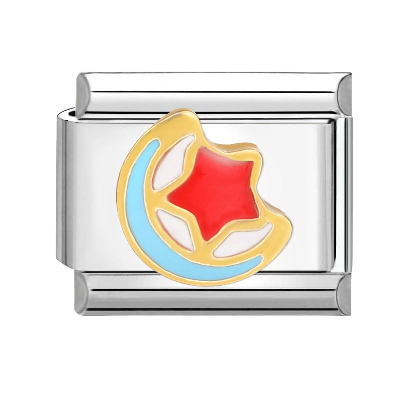 Wholesale Italian Charm Bracelet 9mm DIY Splicing Cartoon Cute Titanium Steel Composable Bracelet