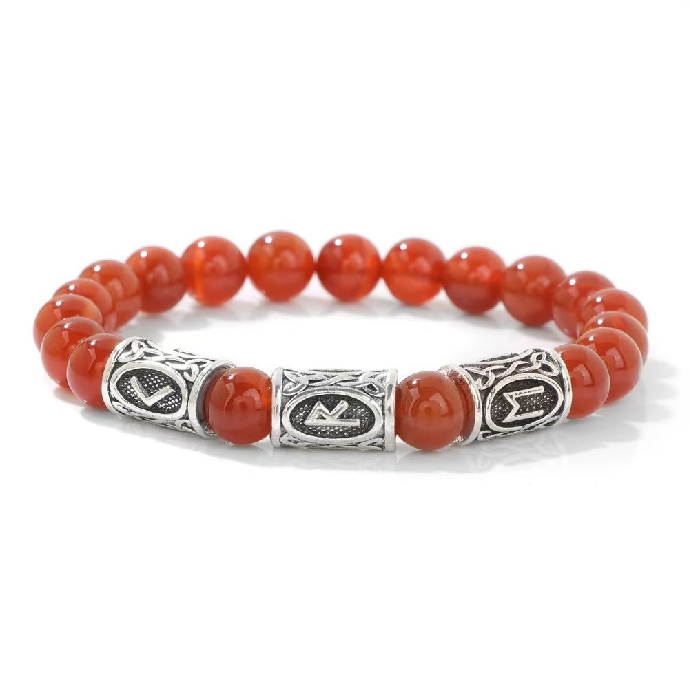 Wholesale Stylish Natural Stone Beaded Bracelet Tiger Eye Amethyst Obsidian Unisex Travel Souvenir Boutique Resale