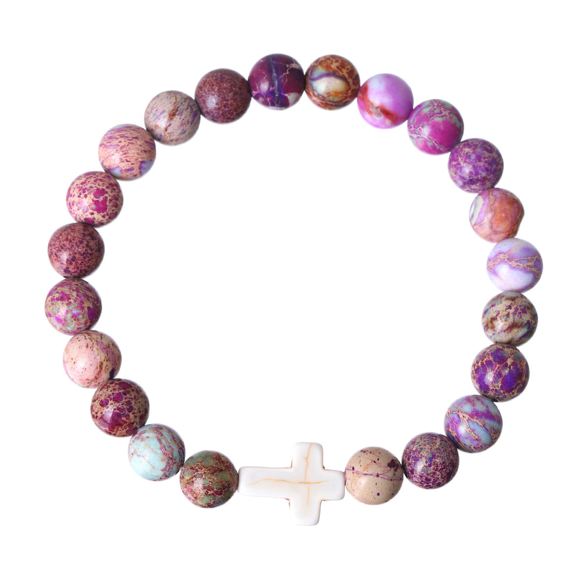 Wholesale  mixed color cross beaded bracelet