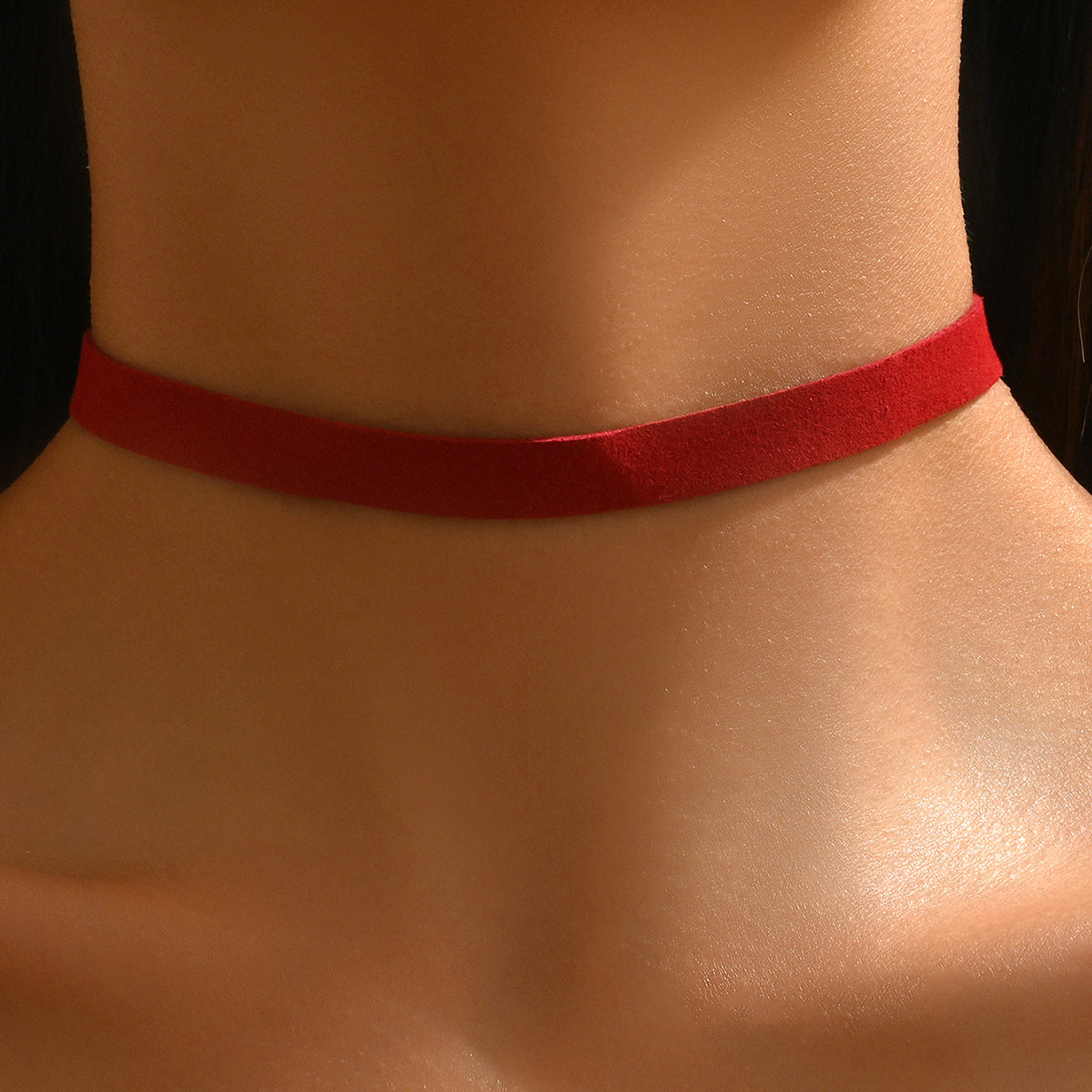 Wholesale Red Single Layer Collar Christmas Necklace