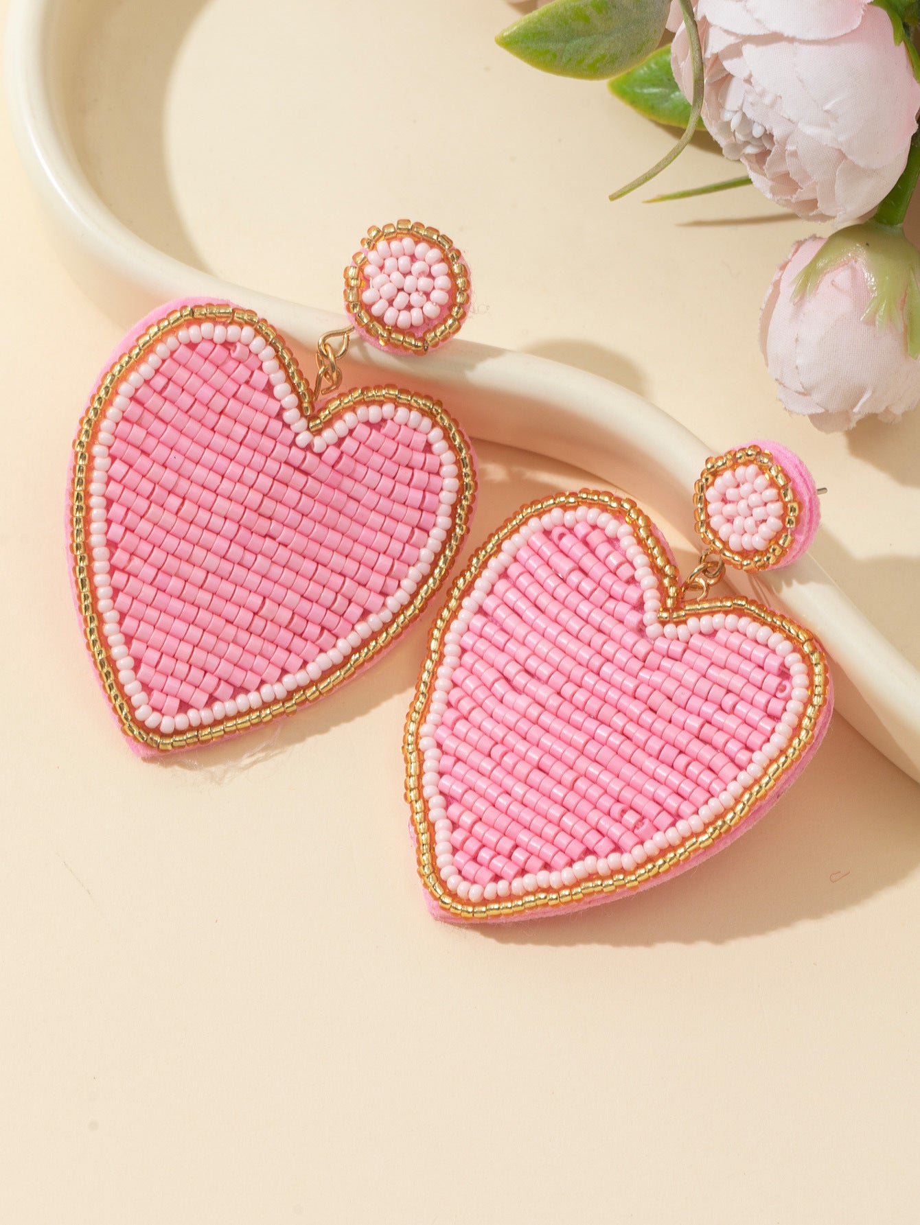 Wholesale Love Rice Bead Valentine's Day Earrings