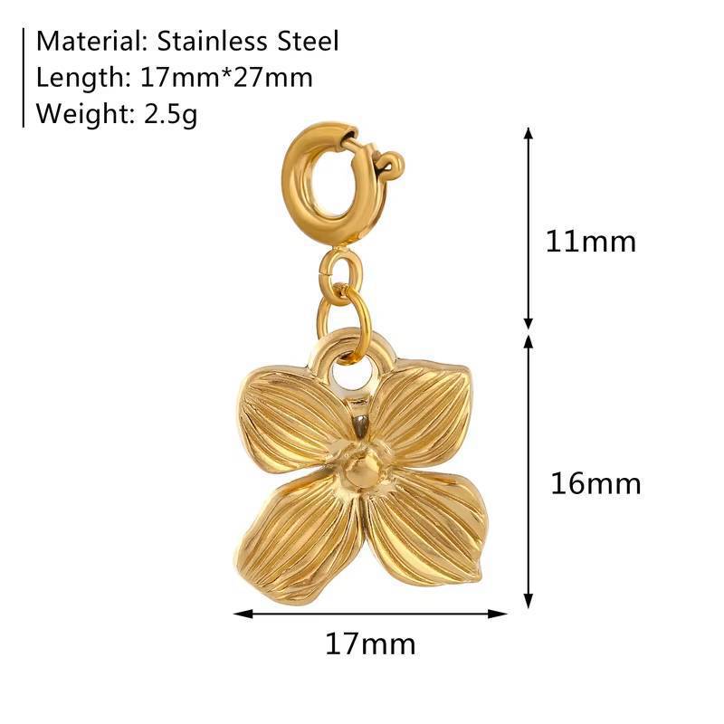 Wholesale Stainless steel marine insect and flower pendant