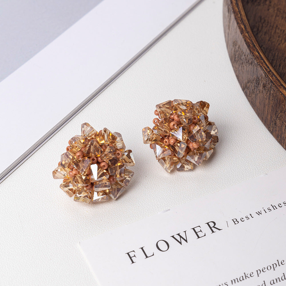 Wholesale  crystal gravel earrings  multi-color optional  earrings