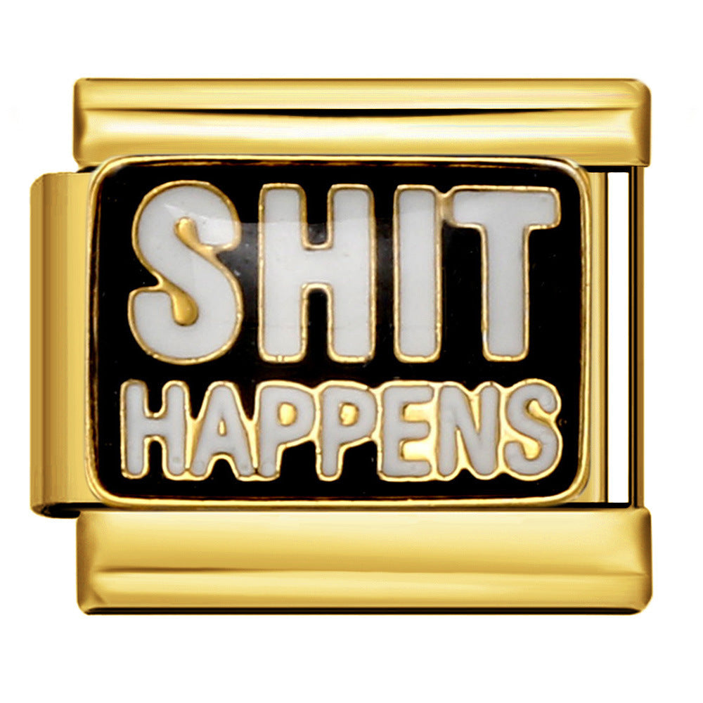 Wholesale Italian Charm Bracelet 9mm DIY Splicing Removable Gold Base Stainless Steel Composable Bracelet