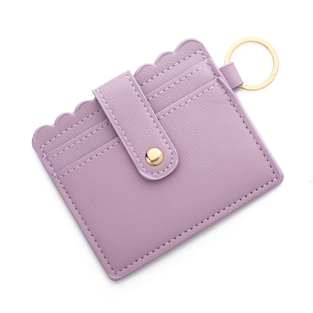 Wholesale Pu LeatherMultiple Card Slots Wristlet Keychain