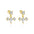 Wholesale S925 sterling silver zircon round head light luxury earrings
