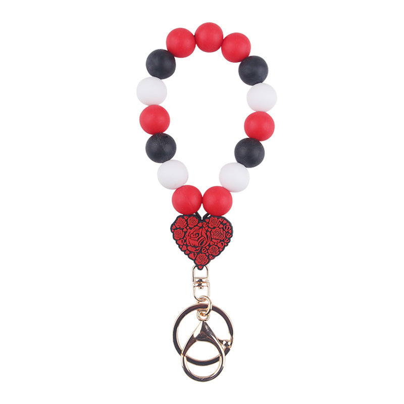 Wholesale Valentine's Day love silicone wrist keychain