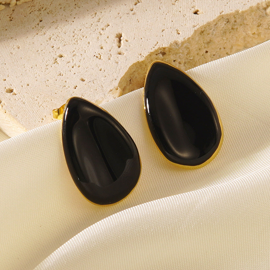 Wholesale Stainless steel teardrop earrings