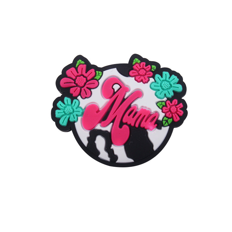 Wholesale 5pcs MaMa Silicone Beads Focal Beads Mother's Day ACC-BDS-GuangTian032