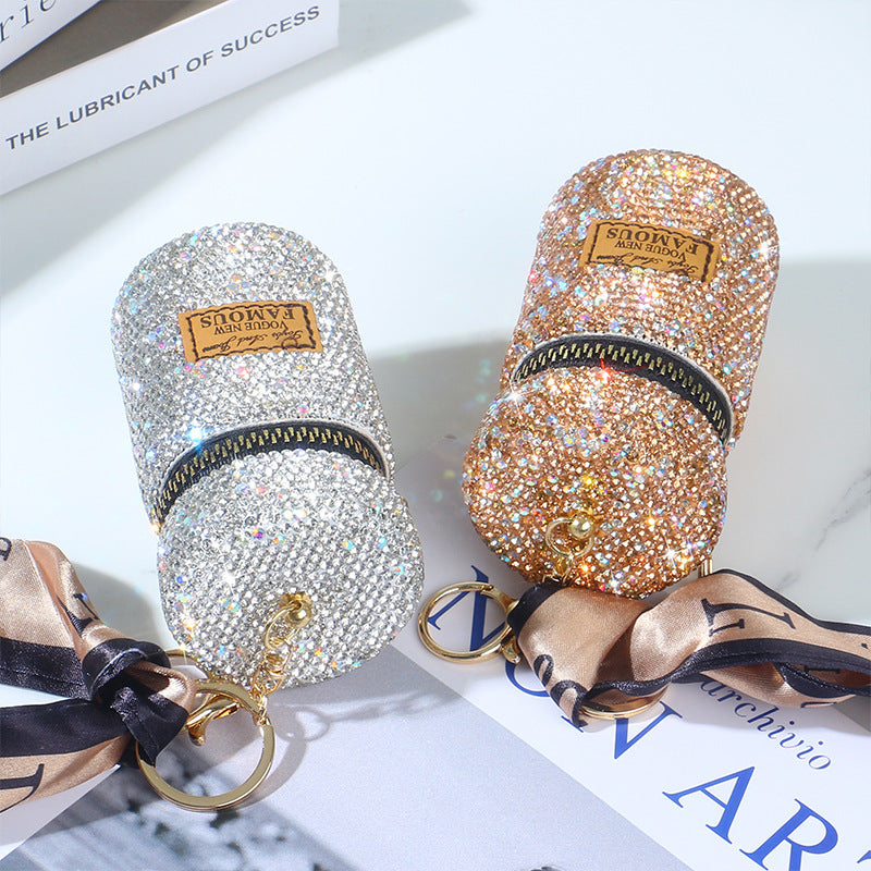 Wholesale Love Heart Diamond Coin Purse Keychains ACC-KC-RuiJie001