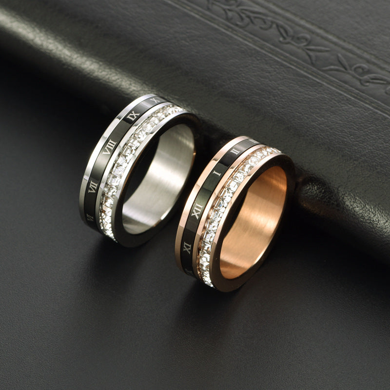 Anello a fila singola girevole con numeri in acciaio inossidabile all'ingrosso