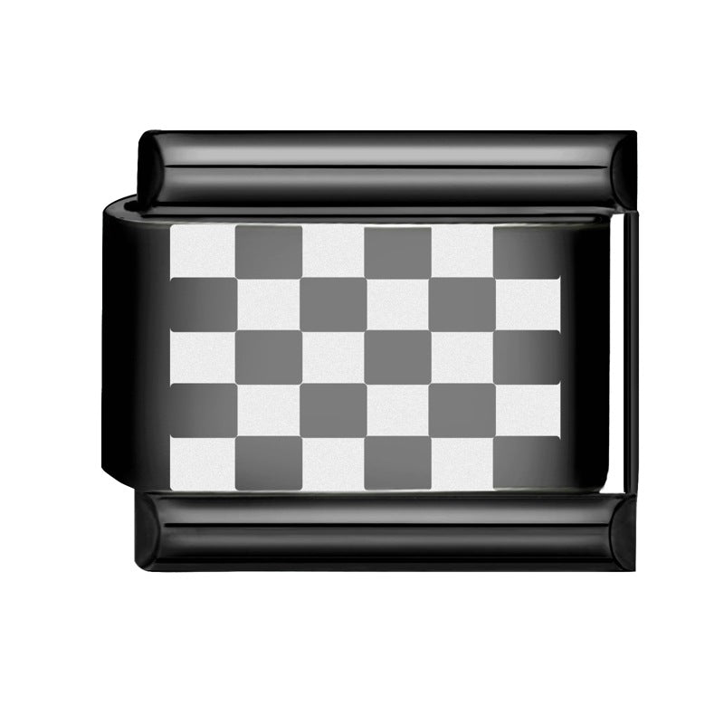 Wholesale Italian Charm Bracelet 9mm DIY Splicing Black Series Stainless Steel Composable Bracelet