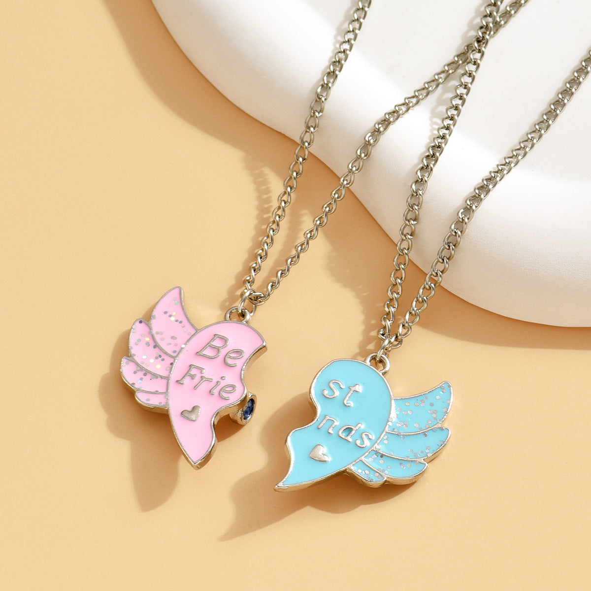 Wholesale  angel wings love necklace cartoon necklace