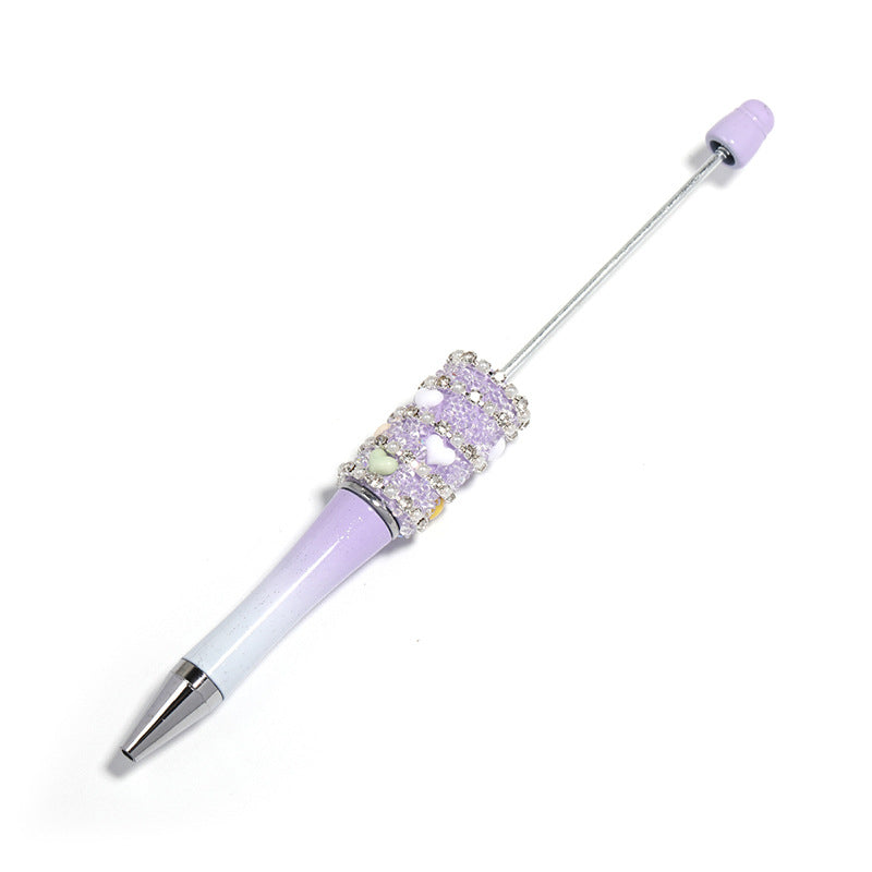 Wholesale 5pcs Beadable Pens Rhinestone DIY Love Chain Starry Sugar Pen ACC-PN-BLG007