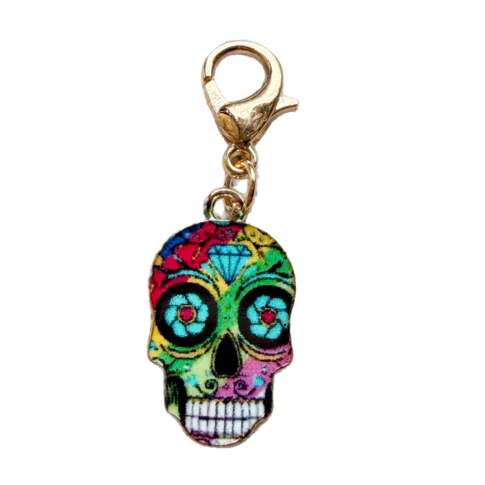 Wholesale Day of the Dead Skull Alloy Pendant Lobster Clasp Fashion Accessory Gift