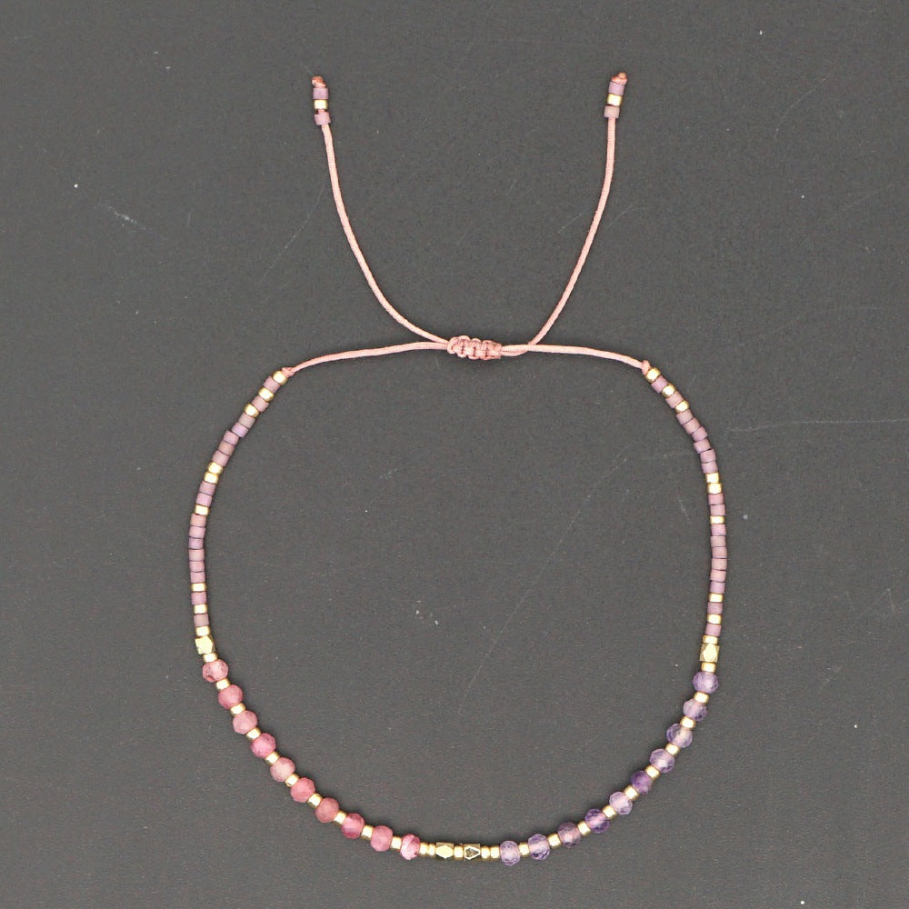 Bracelet perlé naturel de style bohème en gros