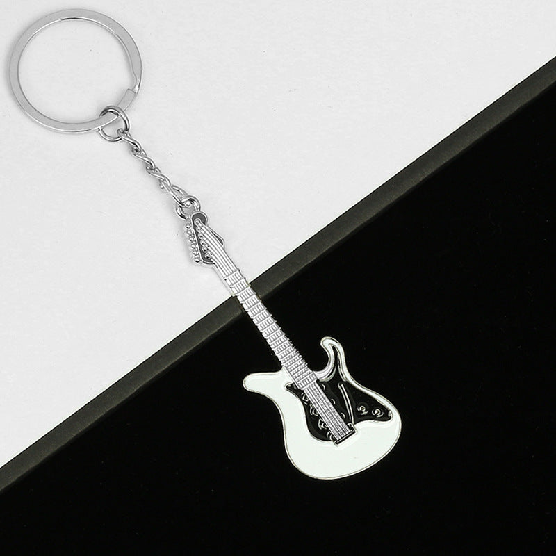 Wholesale Metal Musical Instrument Colorful Guitar Keychains ACC-KC-HongAo013