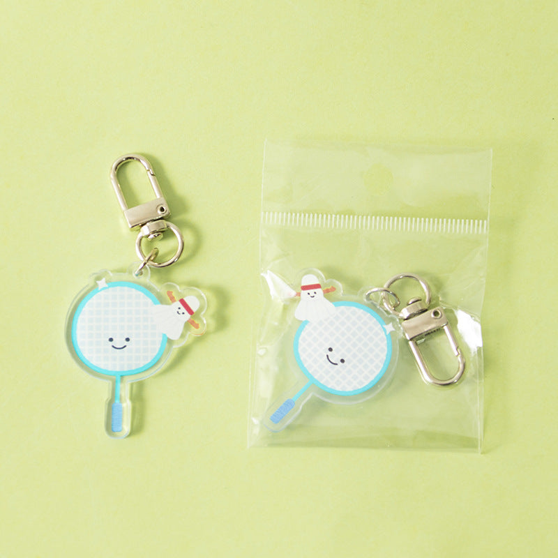 Wholesale Cartoon Sports Earphone Bag Keychain