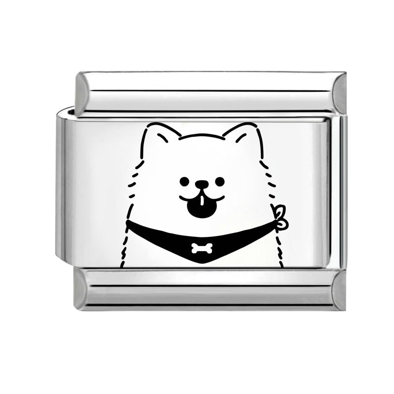 Wholesale 9mm Italian Charm Starter Bracelets DIY Cute Pet Series Stainless Steel Composable Bracelet