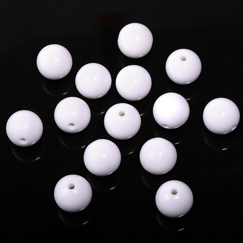 Wholesale 50pcs 20mm Solid Color Acrylic Round Beads Solid Color Straight Hole Beads Diy Accessories ACC-BDS-BLG051