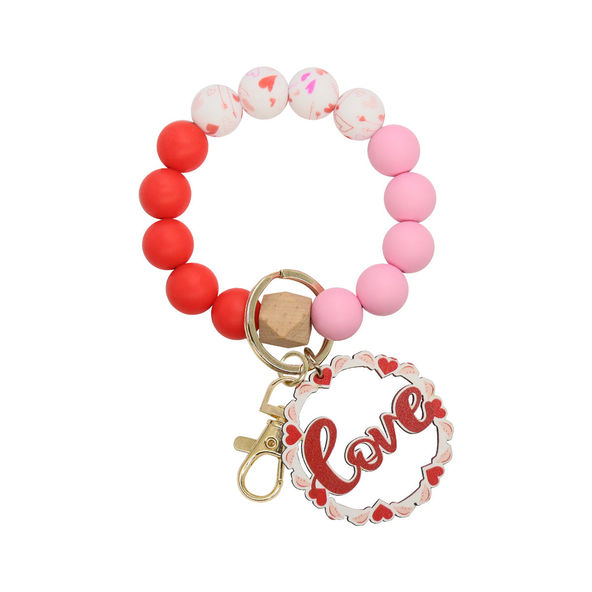 Wholesale  Valentine's Day LOVE wooden beads bracelet