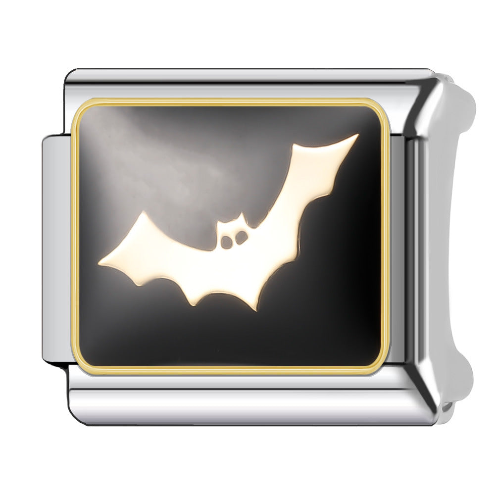 Wholesale Italian Charm Bracelet 9mm DIY Splicing Halloween Series Stainless Steel Composable Bracelet