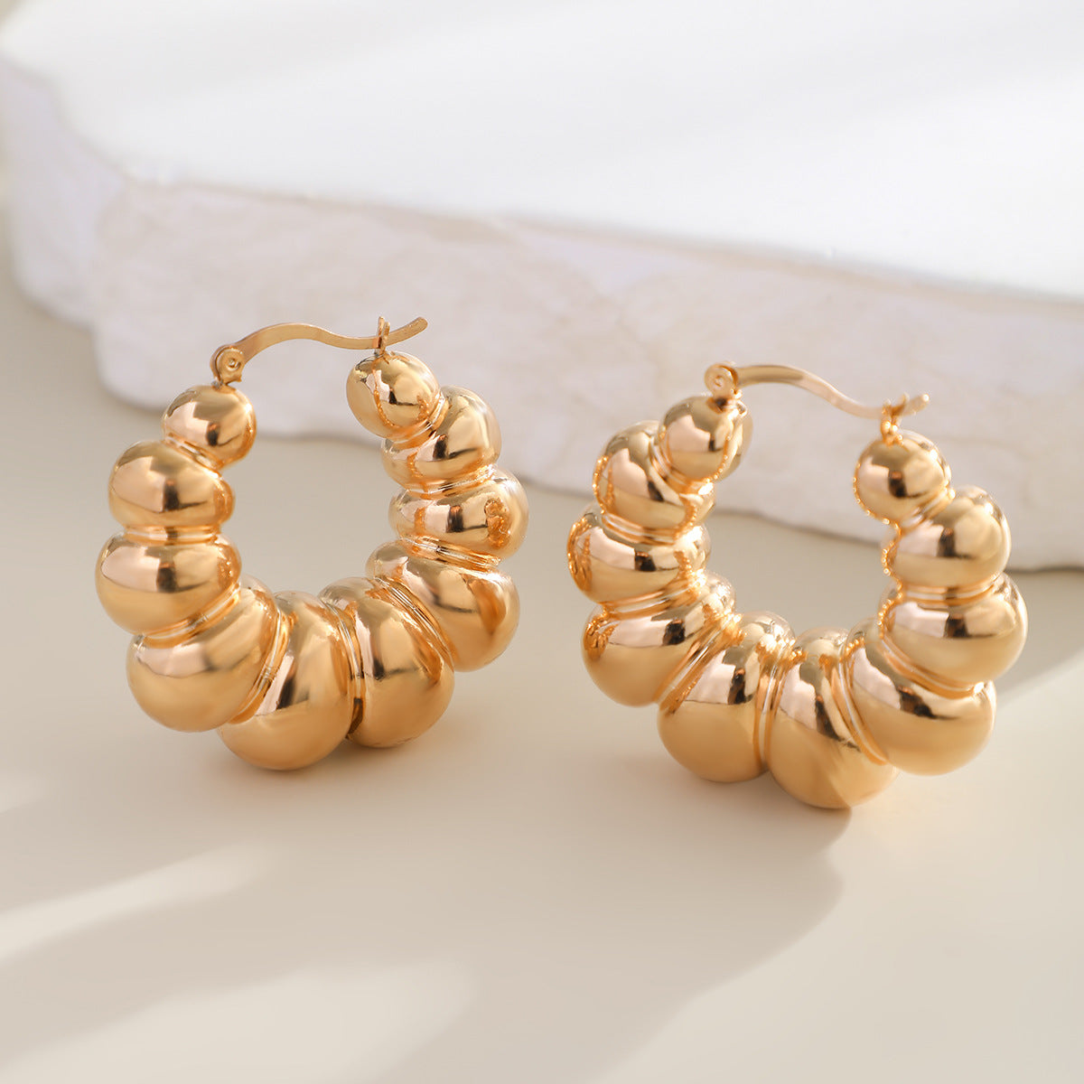 Wholesale Exaggerated Metal Large Earrings Irregular Earrings Statemente Earrings ACC-ES-XueRou001